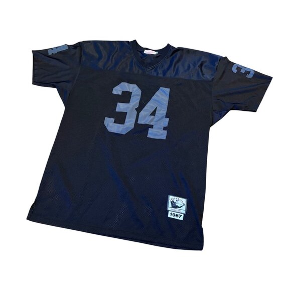 Mitchell & Ness 1987 Los Angeles Raiders Bo Jackson NFL Jersey Black Men's 52 - Picture 4 of 8